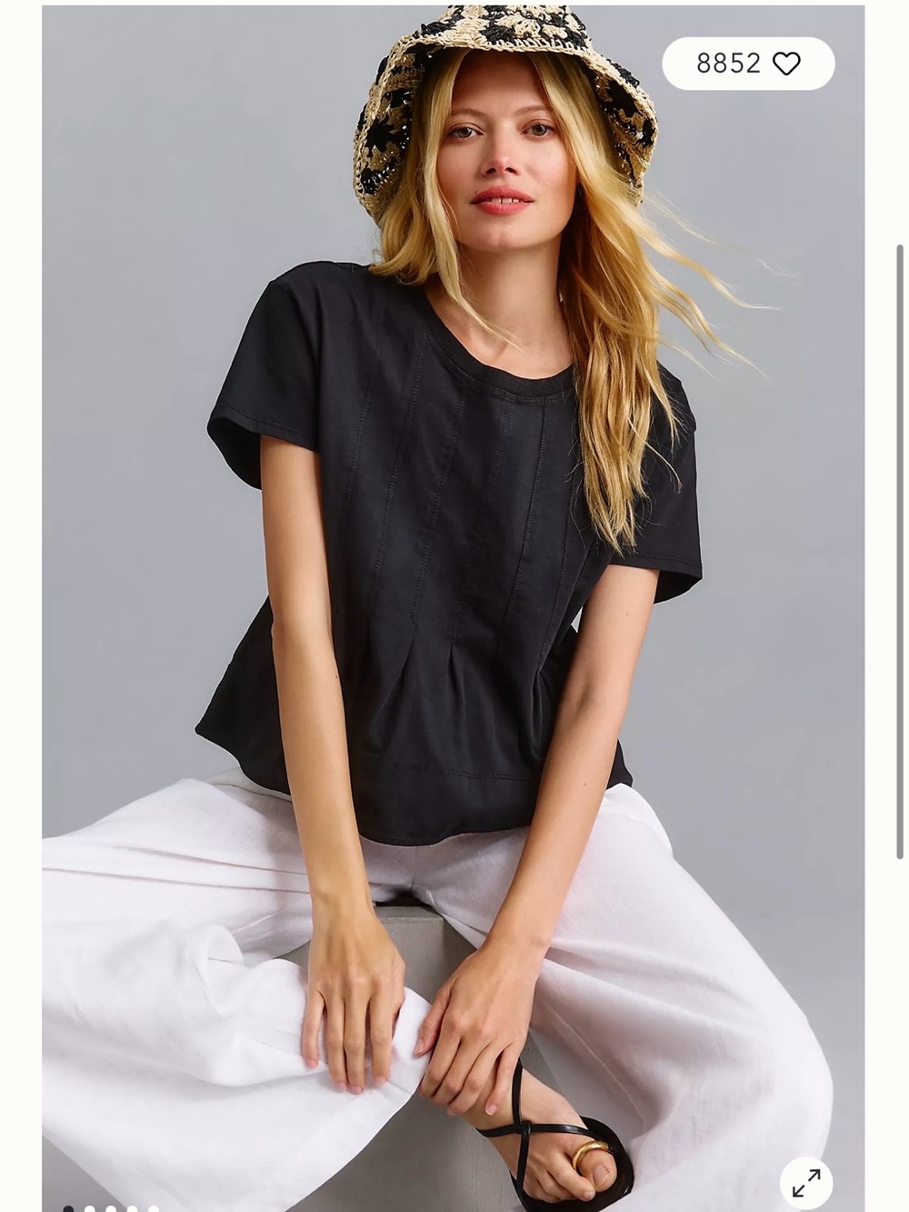 Pilcro Women's Pleated Swing Tee